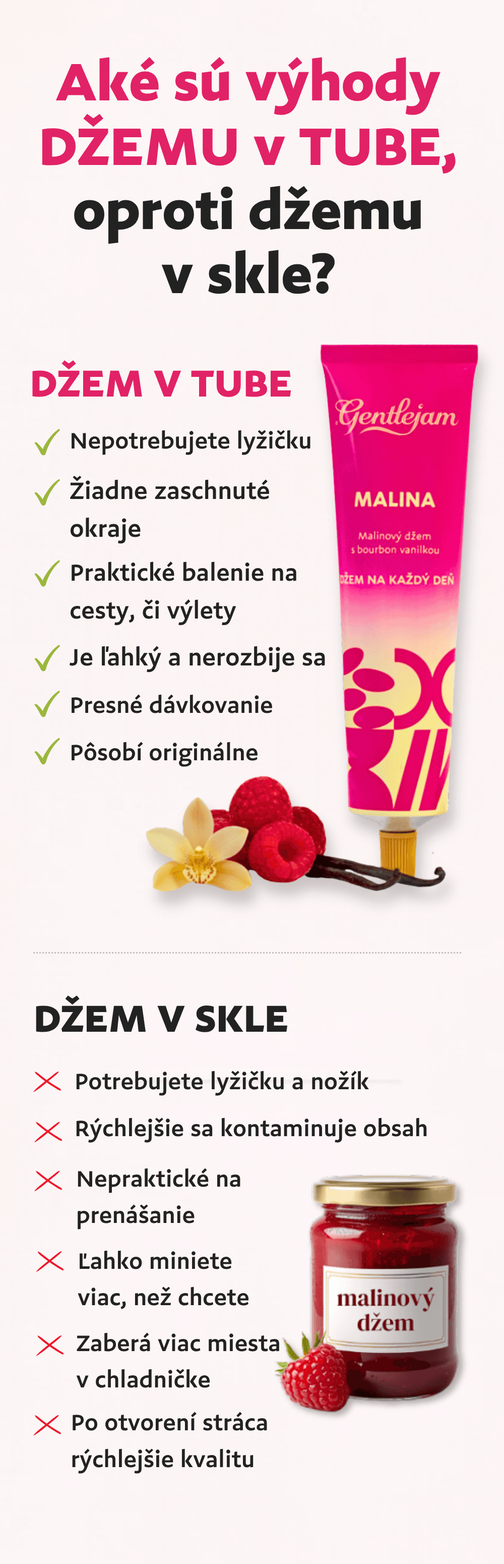 Porovnanie výhod džemu v tube oproti džemu v skle