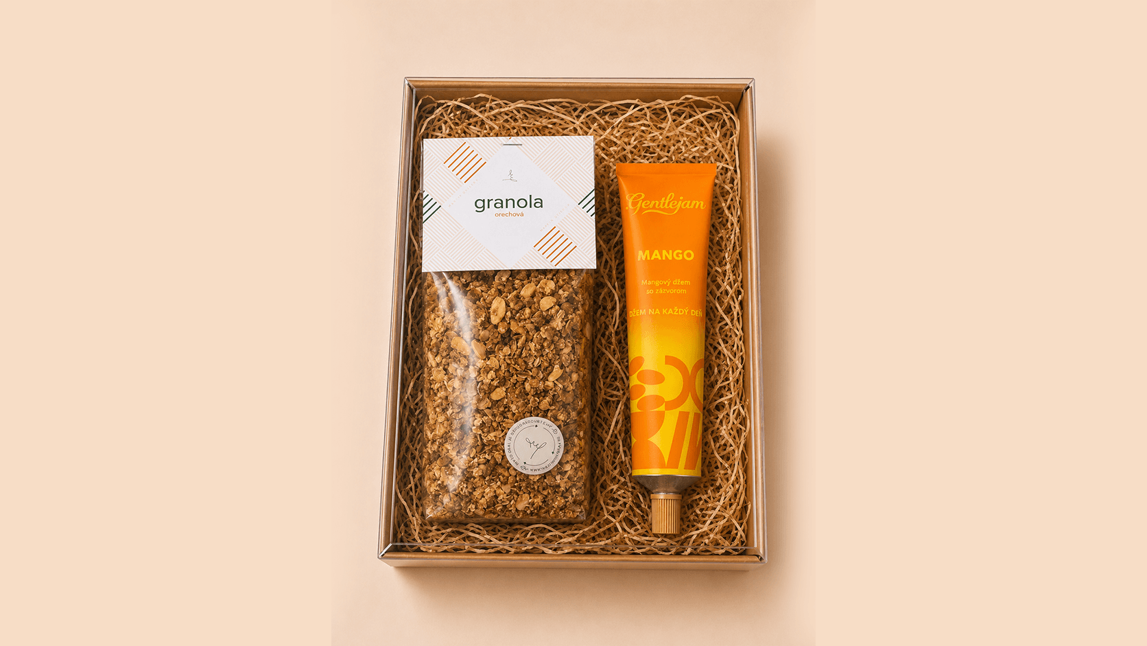 Darčekový set — Mango v tube a orechová granola — Džem v tube